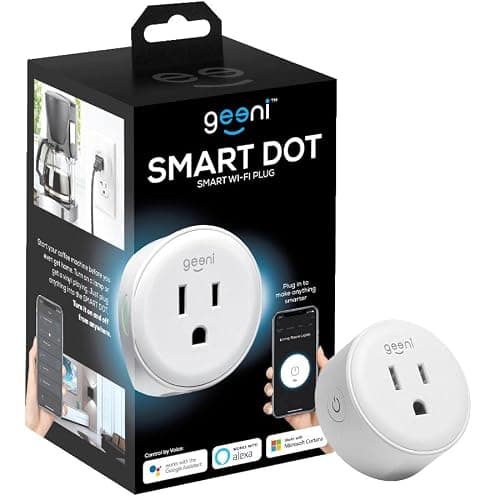 Geeni DOT Smart Wi-Fi Outlet Plug, White, (1 Pack) – No Hub Required – Works with Amazon Alexa and Google Assistant, Requires 2.4 GHz Wi-Fi
