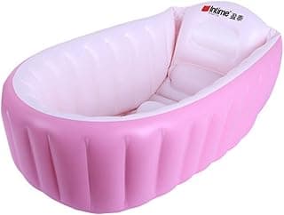 Inflatable Baby Bathtub, Kid Infant Toddler Infant Newborn Inflatable Foldable Shower Pool，Suitable for Children Over 3 Years Old (Pink)