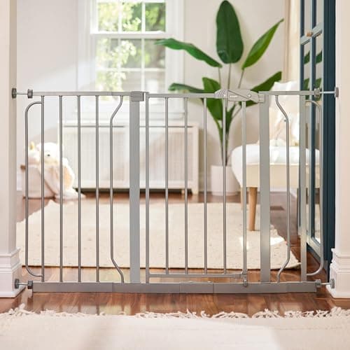 Regalo Easy Step 49-Inch Extra Wide Baby Gate, Includes 4-Inch and 12-Inch Extension Kit, 4 Pack of Pressure Mount Kit