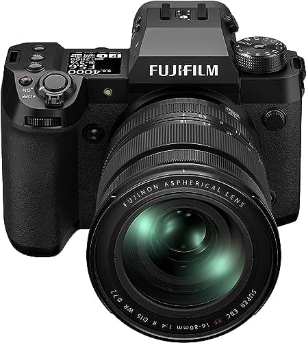 Fujifilm X-H2 Mirrorless Camera Body, w/FUJINON XF16-80mmF4 R OIS WR Lens Kit, Black (16781591)