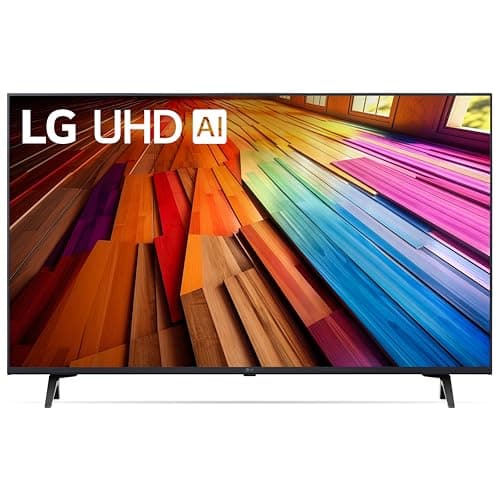 LG 43-Inch UT8000 Series 4K Smart TV - α5 AI Processor 4K, Dynamic Tone Mapping, Alexa Built-in, HDR10, WebOS 24, Wi-Fi, Bluetooth, AI Upscaling and Sound, Magic Remote Included (43UT8000PUA, 2024)