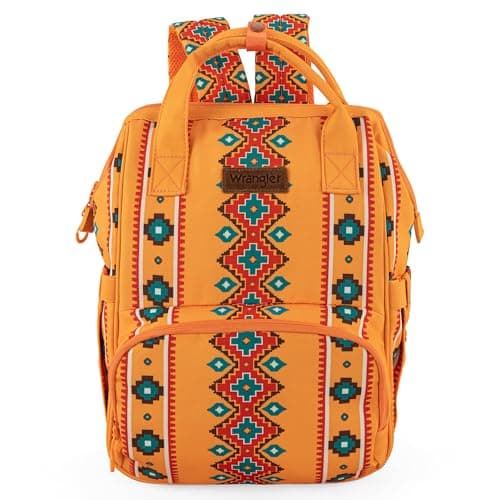 Wrangler Aztec Diaper Backpack Baby Bag Casual Daypack Travel Backpack Western Multi-Function Bags WG2204-9110MSTD