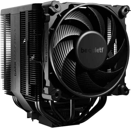 be Quiet! Dark Rock Pro 5 Quiet Cooling CPU Cooler | Immensely High Airflow | 7 high-Performance Copper Heat Pipes | Speed Switch | Thermal Grease | BK036