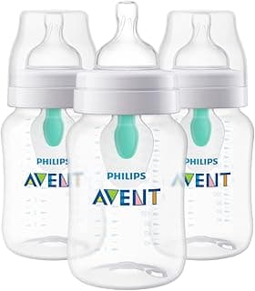 Philips Avent Anti-colic Baby Bottle with AirFree Vent, 9oz, 3 pack, SCY703/03