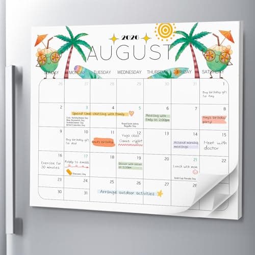 BGTCARDS Delightful Magnetic Fridge Calendar 2026-2027, Now to Dec.2027