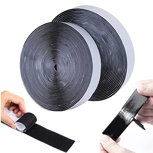 1 Inch x 26 Feet Heavy Duty Hook and Loop Tape Roll - Industrial Strength Self-Adhesive Sticky Back Fastener Strips for Home, Office, Car, DIY Crafts, Carpets, Mosquito Nets & Indoor/Outdoor Use