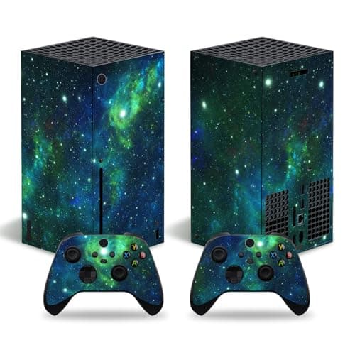 Skin Sticker for Xbox Series X Console, Full Set Vinyl Decal Protective Wrap Cover for Wireless Controller (Green)