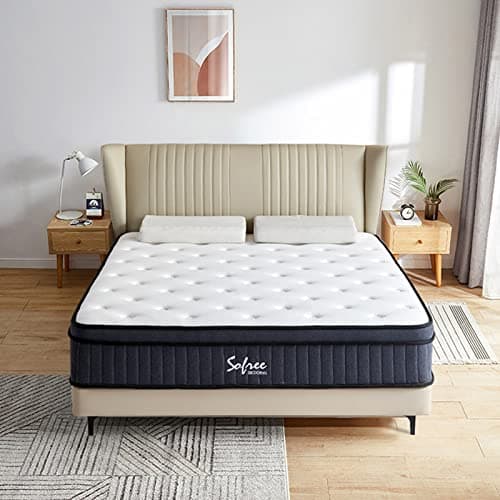 Queen Size Mattress, 12 Inch Memory Foam Queen Mattress, Hybrid Pocket Spring Mattress in a Box for Motion Isolation, Edge Support, Pressure Relief, CertiPUR-US