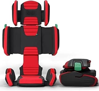 Mifold Hifold Adjustable Kids High Back Booster Car Seat with Strap – Racing Red