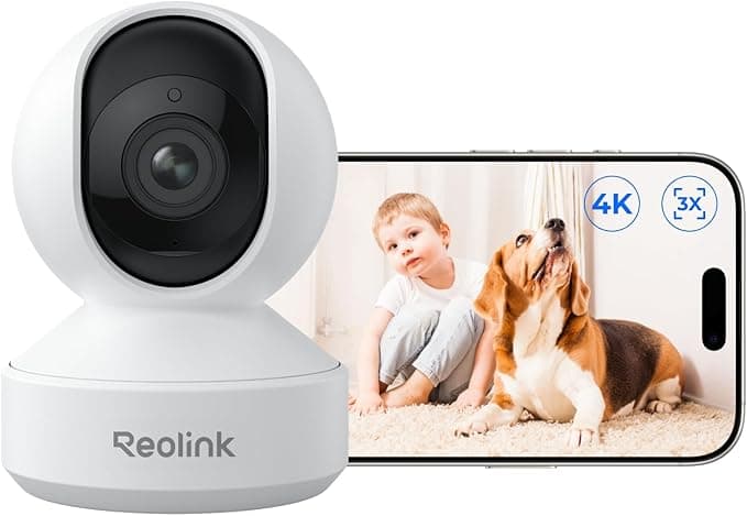 Reolink E1 Zoom 4K Indoor Security Camera, 3X Optical Zoom, Pan Tilt Dual-Band WiFi 6 Baby Pet Monitor, Auto Tracking, AI Person/Pet/Crying Detection, Color Night Vision, 2-Way Talk, No Subscription