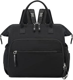 LORADI Large Diaper Bag Tote, 14 Pockets Stylish Baby Backpack with Stroller Clips and 3 Insulated Pockets, Baby Shower Gifts