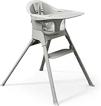 Mompush Olli 7-in-1 Convertible High Chair for Babies and Toddlers – Adjustable Height & Footrest, Dishwasher-Safe Tray, Compact Foldable Design for Easy Storage & Travel, Lightweight Yet Durable