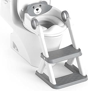 Potty Training Seat, Upgrade Toddler Toilet Seat for Kids Boys Girls, 2 in 1 Potty Training Toilet for Kids, Splash Guard Anti-Slip Pad Step Stool