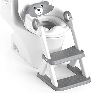 Potty Training Seat, Upgrade Toddler Toilet Seat for Kids Boys Girls, 2 in 1 Potty Training Toilet for Kids, Splash Guard Anti-Slip Pad Step Stool