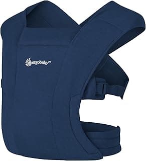 Ergobaby Embrace Baby Carrier Newborn to Toddler - Breathable Baby Carriers for Summer - Cozy Essentials (7-25 Pounds), Ponte Knit, Midnight Blue
