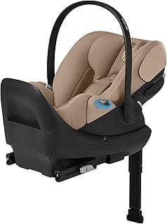 Cybex Cloud G Pro Infant Car Seat for Newborns 4–35 lbs, Ergonomic Recline for Comfort, SensorSafe, Anti-Rebound Base, Load Leg, Rigid LATCH, Side-Impact Protection, Travel System Ready, Almond Beige