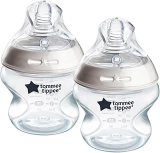 Tommee Tippee Natural Start Anti-Colic 5 oz BPA Free Baby Bottles, 0+ Months, Slow Flow Breast-Like Nipple, Self Sterilizing, Designed for Seamless Transition Between Bottle and Breast, Pack of 2