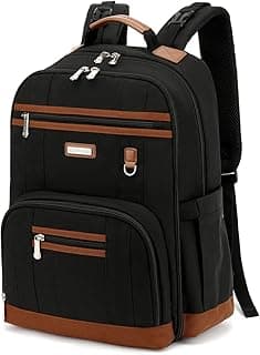 Diaper Bag Backpack, Large Baby Nappy Bags with Portable Changing Pad for Boys and GirlsMultifunction Travel Baby Bag for Moms Dads, Shower Gifts Waterproof and Stylish，Black