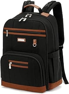 Diaper Bag Backpack, Large Baby Nappy Bags with Portable Changing Pad for Boys and GirlsMultifunction Travel Baby Bag for Moms Dads, Shower Gifts Waterproof and Stylish，Black