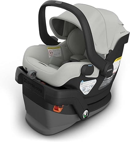 UPPAbaby Mesa V3 Infant Car Seat - Easy Installation + SmartSecure Technology - Attaches to Stroller | Base + Infant Insert Included - Savannah (Grey Mélange)
