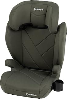 Safety 1st Growmate 2-in-1 Belt-Positioning Booster Car Seat, High-Back to Backless, Slim & Lightweight, Fits 3 Across, Adjustable Headrest - Mineral Green