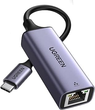 UGREEN USB C to Ethernet Adapter Gigabit RJ45 to Thunderbolt 3 Type C Network 1000Mbps LAN Converter Compatible with Switch, MacBook Pro/Air, iPhone 17 Pro/Max, iPad, XPS, Galaxy S22 S21 Surface Book