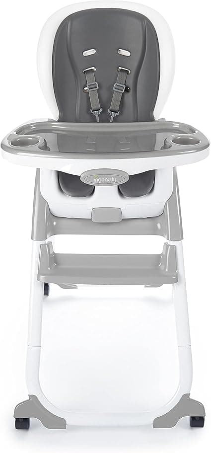 Ingenuity SmartClean Trio Elite 3-in-1 Convertible Baby High Chair, Toddler Chair, and Dining Booster Seat-Slate