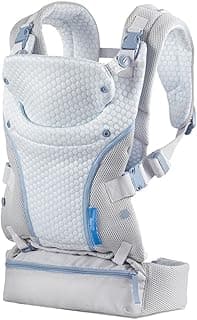 Infantino StayCool 4-in-1 Convertible Carrier, Ergonomic Design for Infant and Toddlers, 8-40lbs with Storage Pocket, White