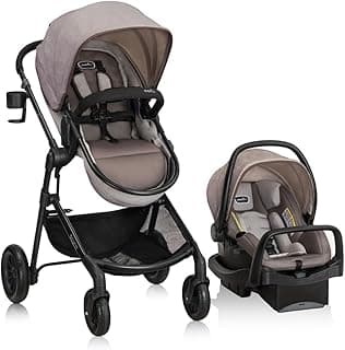 Evenflo Pivot Modular Travel System with LiteMax Infant Car Seat - Desert Tan