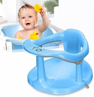 Baby Tub Chair Seat，Baby Bath Seat for Tub Sit Up，Shower Chair，Newborn Bath，Infant Cute Bathtub Support，with Backrest Support and Suction Cups Seats for Babies (Blue)