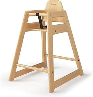 Foundations Highchair for Restaurants and Airbnbs, Durable, Easy to Clean, Neat Seat (Natural)