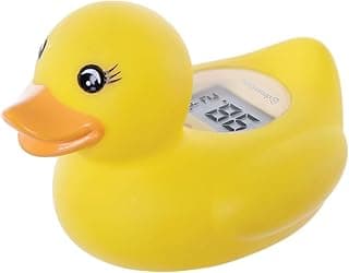 Dreambaby Duck Baby Bath Thermometer - Instant Read Digital Thermometer for Water and Room Temperature - Floating Baby Bath Toy - Newborn Must-Have
