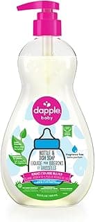 Dapple Baby - Bottle & Dish Soap, Plant Based Bottle Cleaner, Baby Safe Liquid Dish Soap, Fragrance Free Scented - While, 500 ml (Pack of 1)