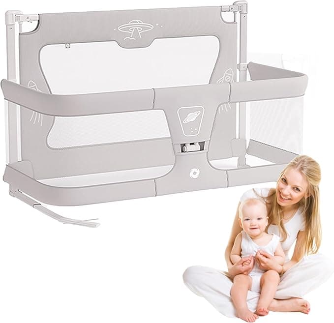 3 in 1 Baby Bedside Sleeper,for Cosleeper in Bed,Next to Me Crib, Bedside Crib for Baby,Breathable Bassinet,in Bed Bassinet for Baby for Co Sleeper,Breathable and Visible Mesh Window (Color : Creamy-