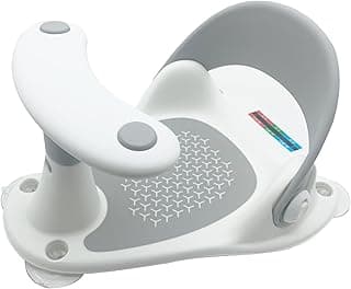 Baby Bath Seat, Portable Babies Bathtub Seat Bath Shower Chair with 4 Secure Suction Cups Water Thermometer Non–Slip Soft Mat, Bath Chair for Baby 6-36 Months, (Grey)