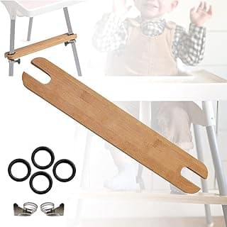 High Chair Footrest, Adjustable Height Natural Bamboo Baby Highchairs Pedal, Suitable for IKEA Antilop High Chair Footstool, 19.7*3.2IN (C01)