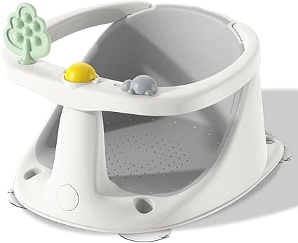 Baby Bath Seat for Babies 6 Months & Up, Non-Slip with Suction Cups, Safe & Comfortable Infant Bath Seat for Bathtub, Grey