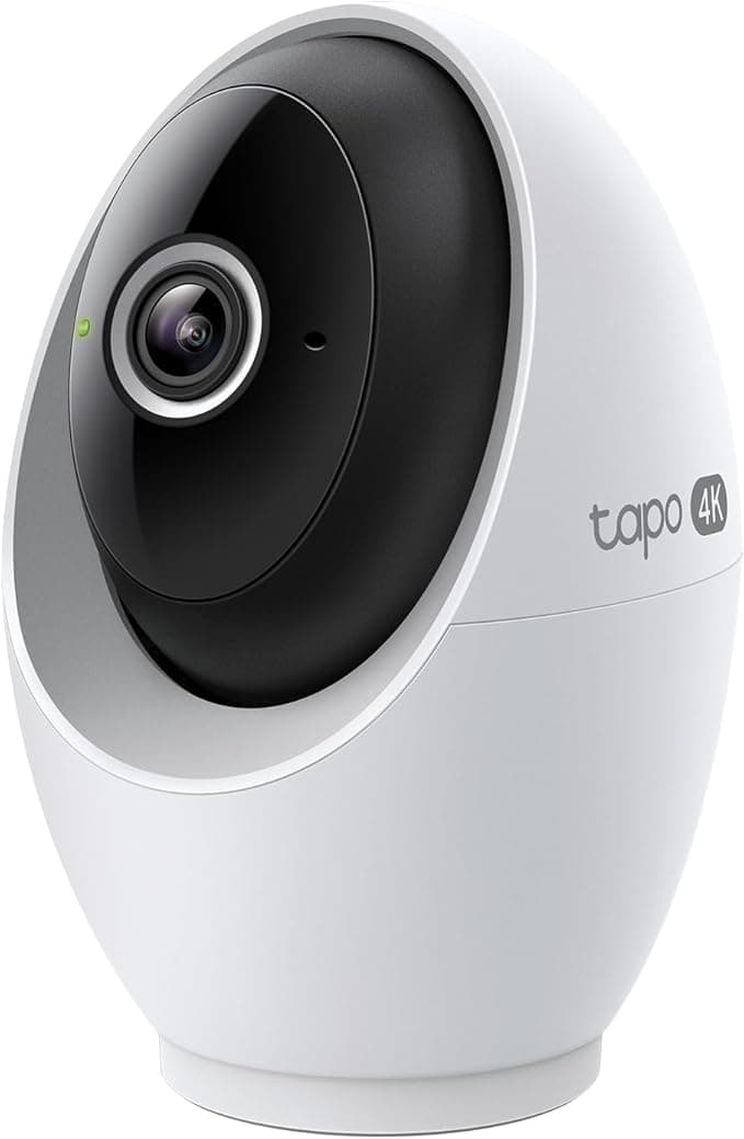 Tapo 4K 8MP Pan/Tilt Indoor Security Camera for Baby Monitor, No Monthly Fee, Pet Camera w/Motion Detect and Track, SD/Cloud Storage, Works w/Alexa, Google, and Samsung (Tapo C260)