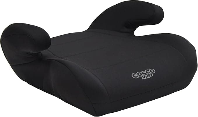 Cosco Kids Topside Lightweight Backless Belt-Positioning Booster Car Seat, Washable Cover, Black
