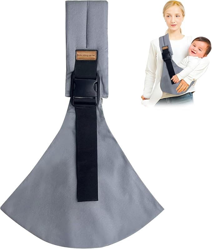 Baby Sling Carrier,2026 New Baby Carrier, Adjustable Baby Sling, Anti-Slip Hip Seat Portable Toddler Carrier,Carrying 10-30 lbs(Gery)