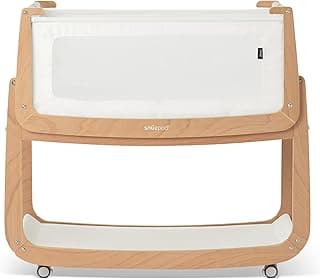 SnuzPod 5 Bedside Bassinet for Baby - Newborn Bed with Breathable Windows, Rocking Bedside Sleeper with Lift-Off Bassinet, Portable 3-in-1 Baby Cradle with Wheels & Mattress
