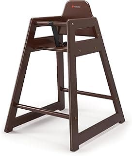 Foundations Highchair for Restaurants and Airbnbs, Durable, Easy to Clean, Neat Seat (Antique Cherry)