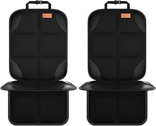 Smart eLf Car Seat Protector, 2Pack car seat Protector for Baby carseat with Thickest Padding, Non Slip Backing Mesh Pockets for Baby, Pet