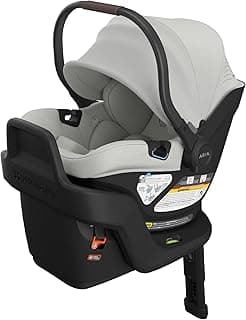 UPPAbaby Aria V2 Lightweight Infant Car Seat - Just Under 6 lbs - Base with Load Leg + Infant Insert + All-Weather FootCover Included - Direct Stroller Attachment - Savannah (Pearl Grey Mélange)