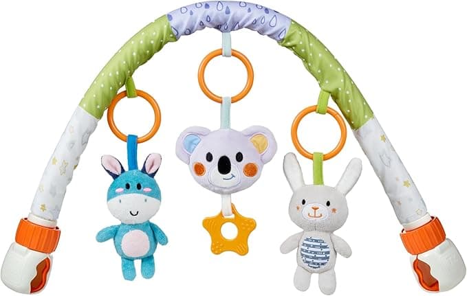 TUMAMA Baby Stroller Arch Toy,Portable Baby Mobile for Bassinet,Newborn Sensory Hanging Rattle Arch Toy for Babies Infants 0-12 Months