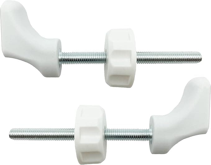 M8 (8mm) Quarter Round Spindle Rod Adapter 2 Pack for Pressure Mounted Baby and Pet Safety Gates (8mm, White)