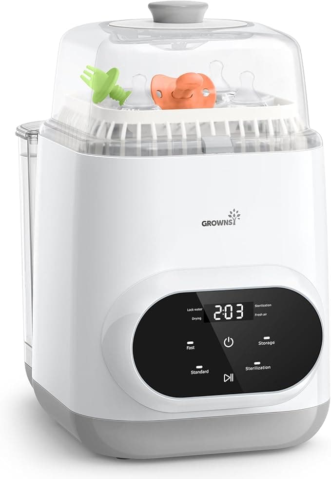 Grownsy EaseClean Bottle Washer Pro | All-in-One Bottle Washer and Sterilizer and Dryer | Baby Bottle Washer for Bottles, Pump Parts & Baby Essentials | Replaces Hand Washing