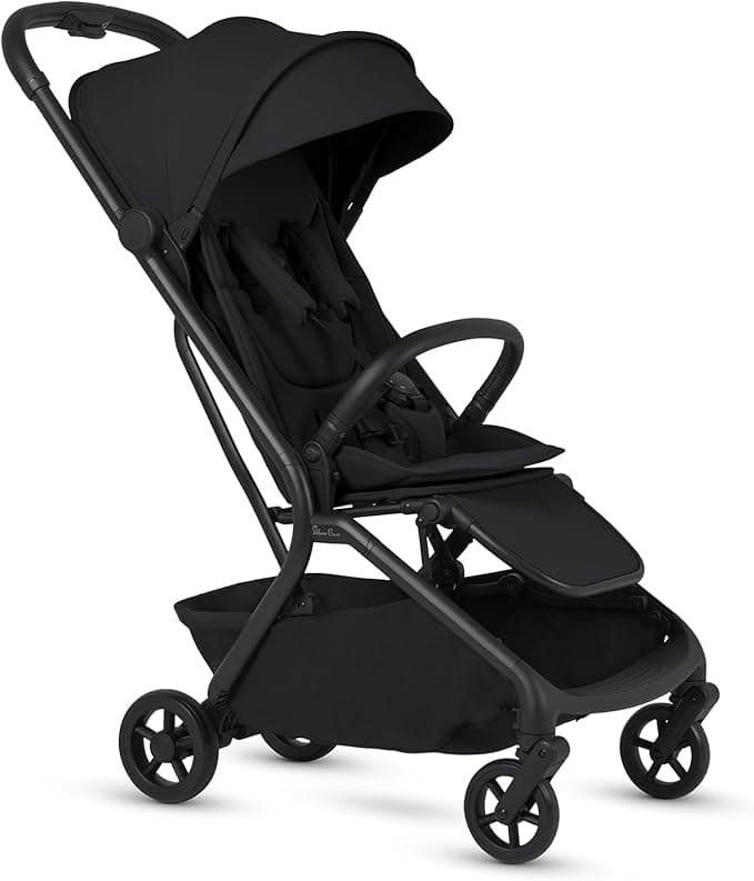 Silver Cross Nia Compact Folding Travel Stroller, IATA Cabin Compatible, with One-Hand Self-Standing Fold and Lie-Flat Seat for Newborn up to 55 lbs.