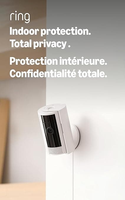 Ring Indoor Cam (2nd Gen) | 1080p HD Video & Colour Night Vision, Two-Way Talk, and Manual Audio & Video Privacy Cover (2023 release) | White