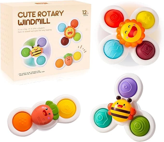 Suction Cup Spinner Toys for Toddlers Boys Girls, Bath Toys for Toddlers, Toys Education Toys for Toddlers Baby Toys Birthday Gift